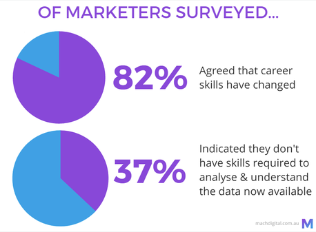 Digital marketing skills gap survey results pie graph
